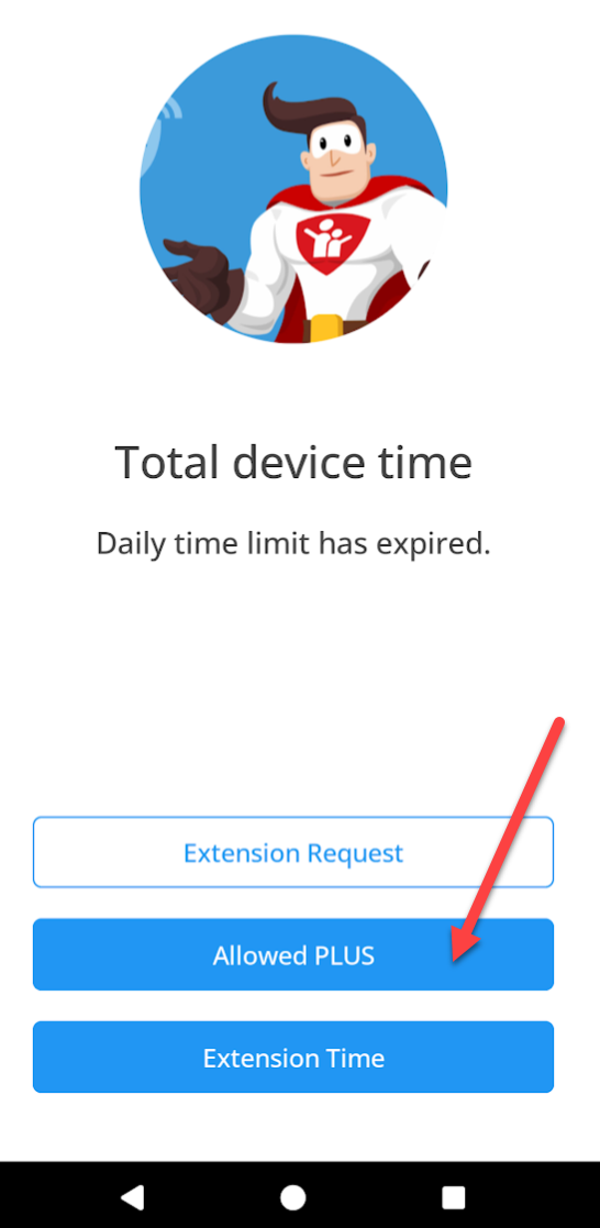 Allowed PLUS on the block screen