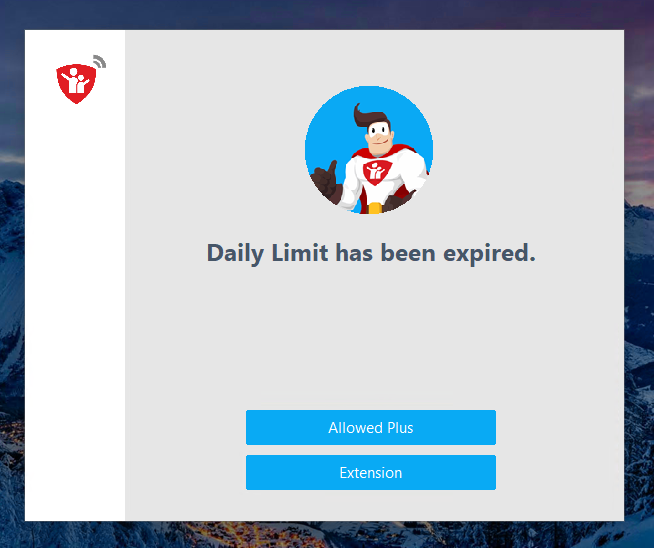 Child Control block screen with Allowed PLUS
