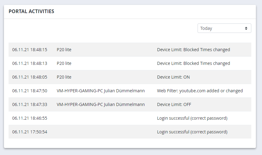 Portal Activities