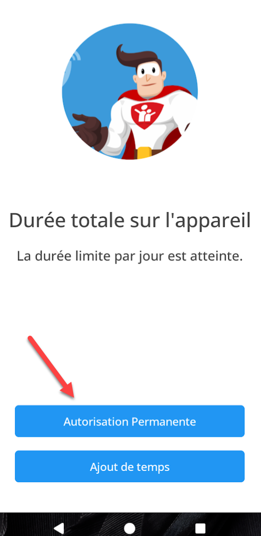 Autorisation permanente (Android)