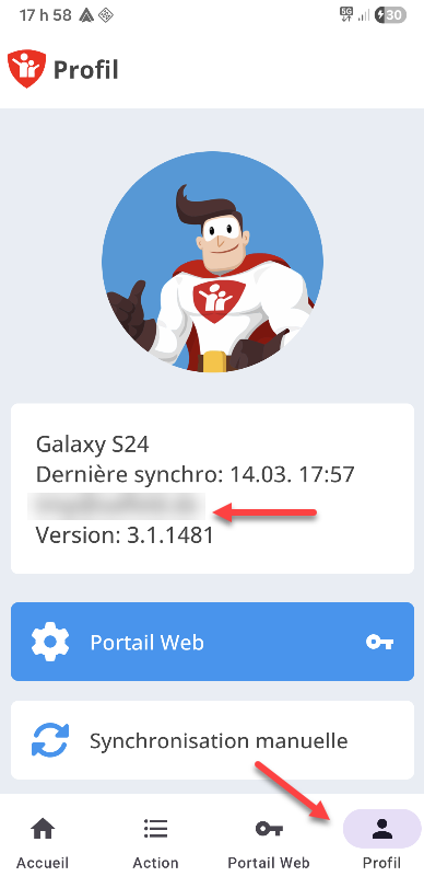 Vérifier l'adresse e-mail sur Android