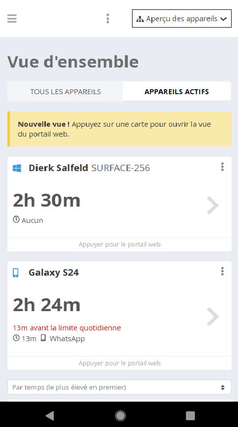 Appli parent