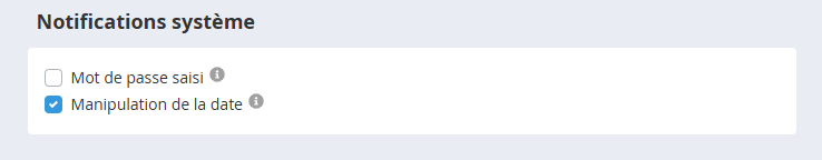Notifications système