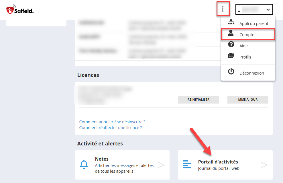 Portail d'activités