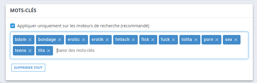 mots-clés web