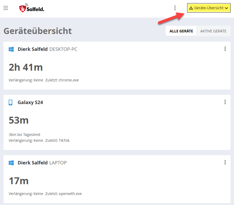 Geräteübersicht